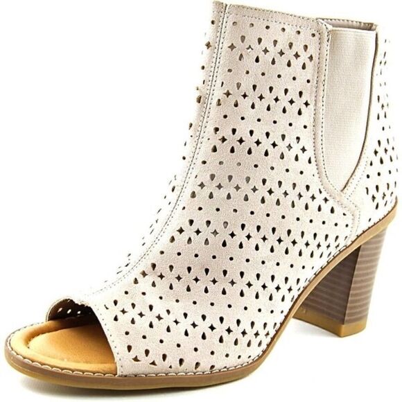 NWOB Dr. Scholl's Peyton Peep Toe Buff Ankle Booties - Picture 1 of 6